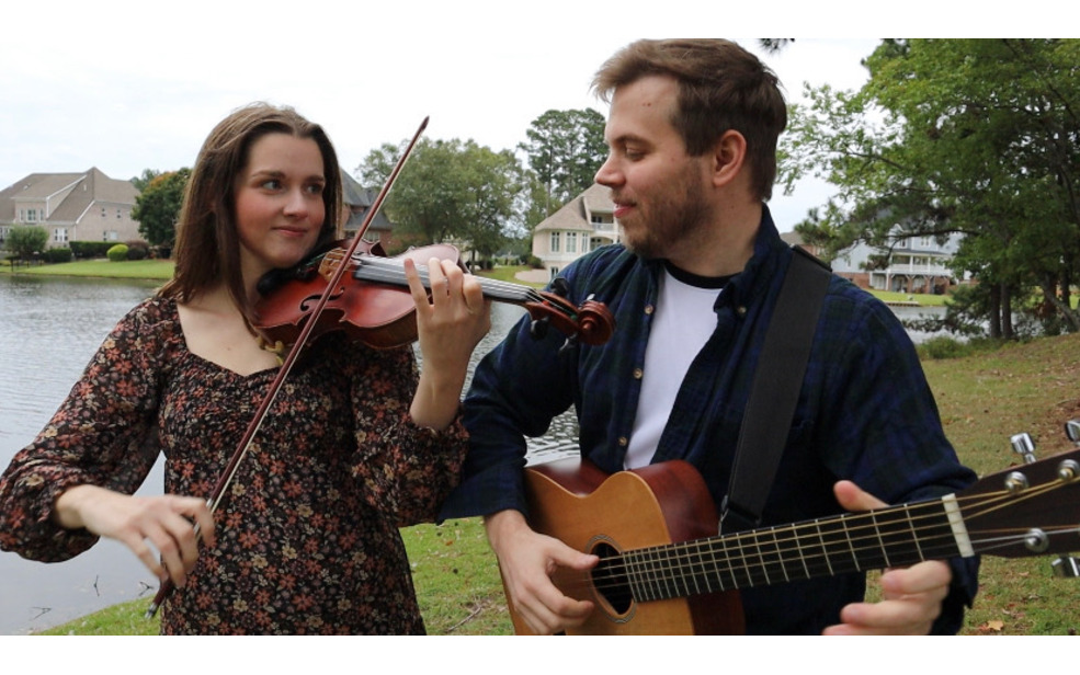 Mallory holding violin